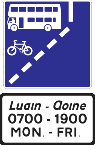 Bus, cycle and taxi lane