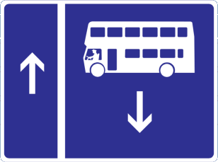Contra-flow bus lane