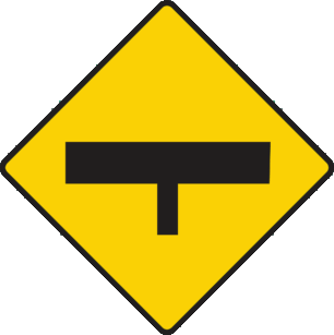 T-junction with a major road