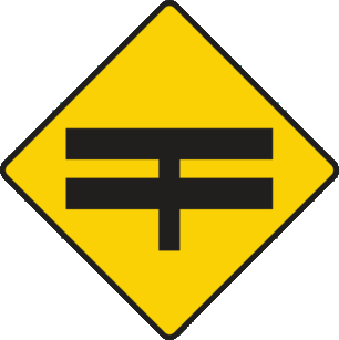 T-junction with a dual carriageway
