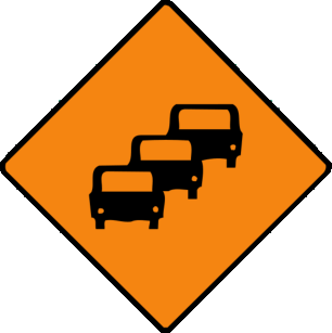 Traffic queues likely