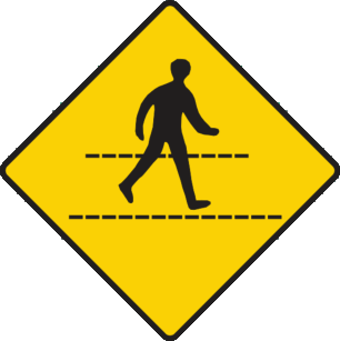 Pedestrian crossing ahead