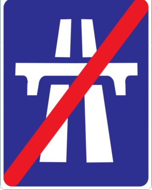 End of motorway