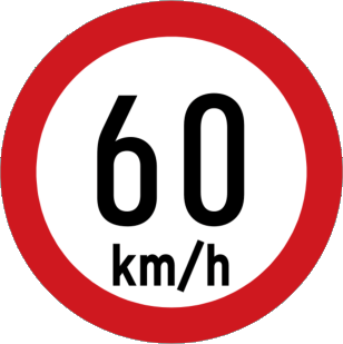 Speed limit 60 km/h