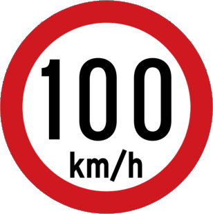 Speed limit 100 km/h