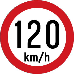 Speed limit 120 km/h