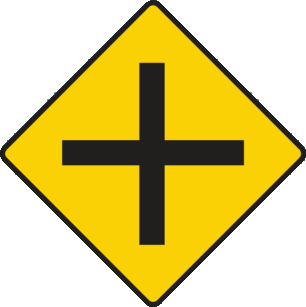 Crossroads with roads of equal importance